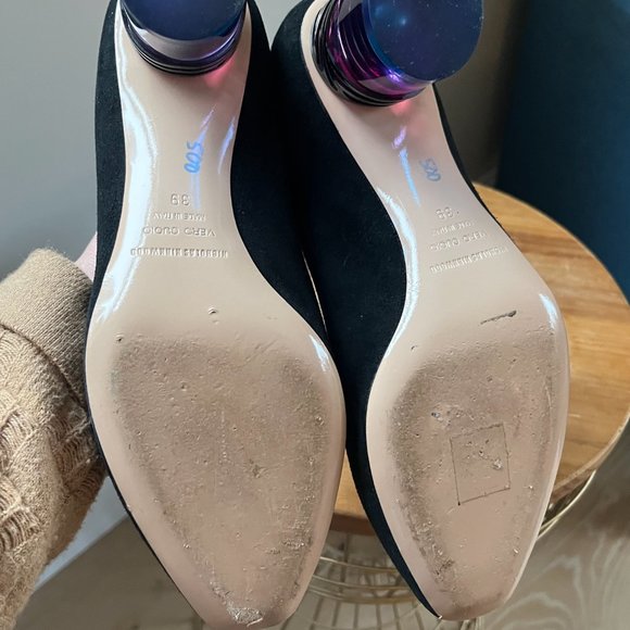 Nicholas Kirkwood Black Heels with Blue and Pink Details - Picture 5 of 8